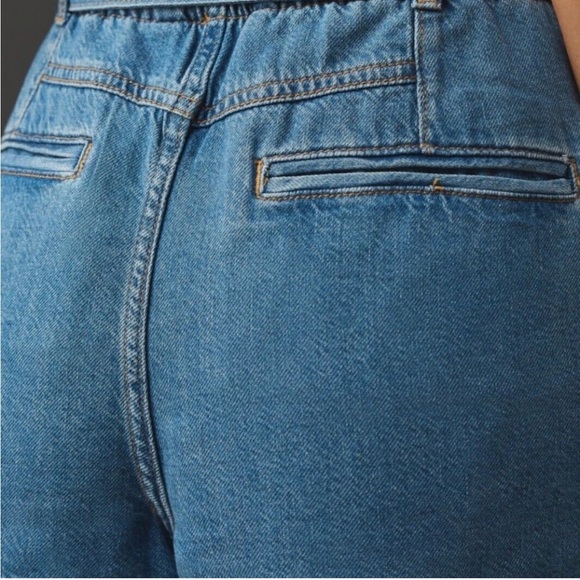 Anthropologie Pilcro Denim Blue Paperbag Waist Belted Women's Shorts - Picture 11 of 11